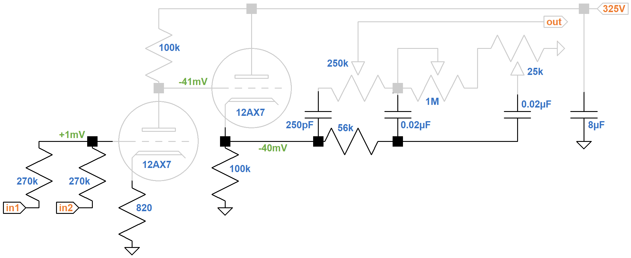 Fender Bassman 5F6-A schematic with layout information