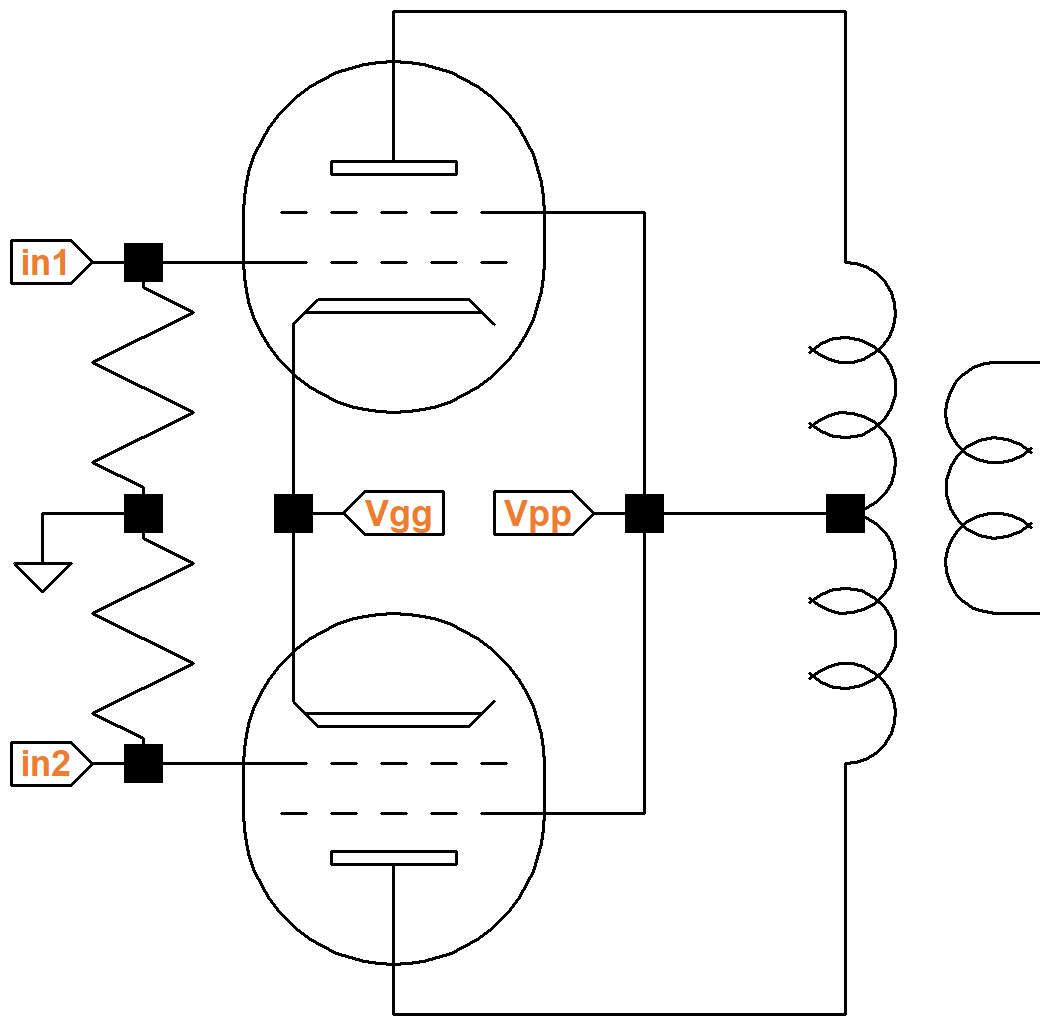 normally configured guitar amplifier power amp