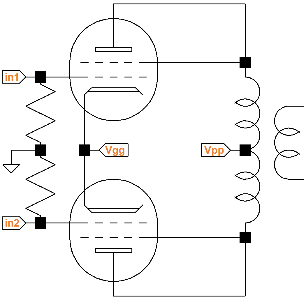 triode configured guitar amplifier power amp