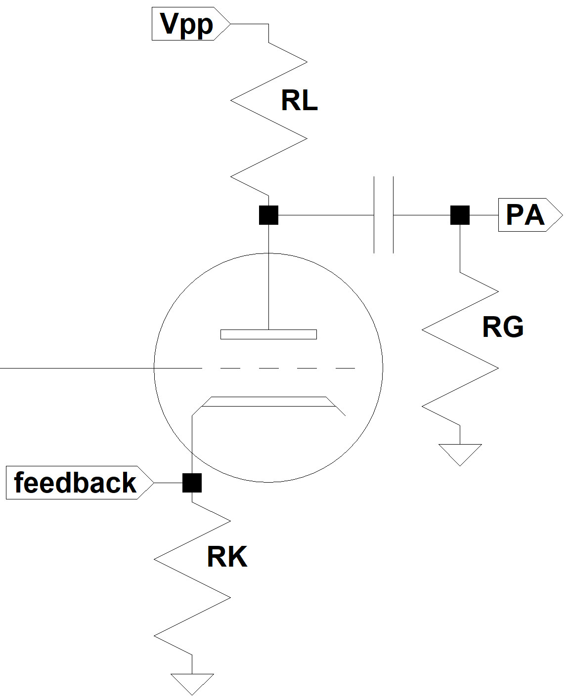 guitar amp preamp cathode circuit