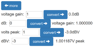 dB dBV calculator