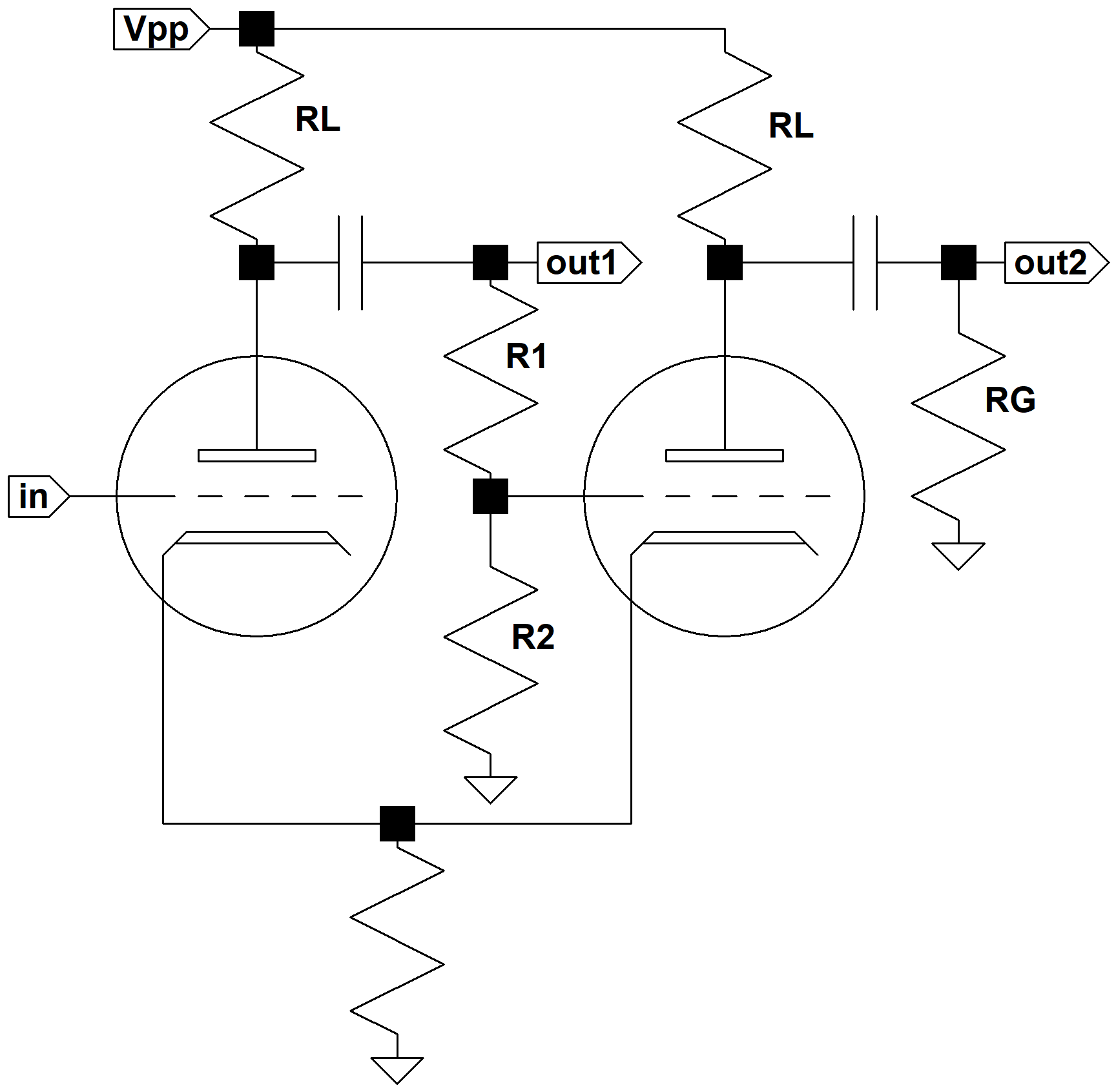 guitar amp paraphase phase inverter