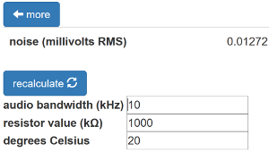 thermal noise calculator