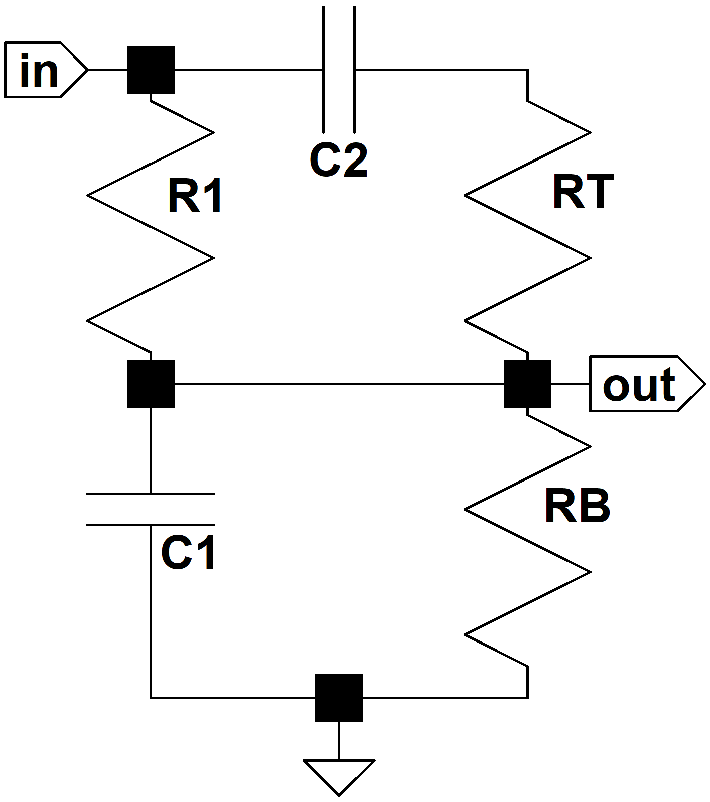 CP103 Tone Stack, Maximum Bass, Minimum Treble