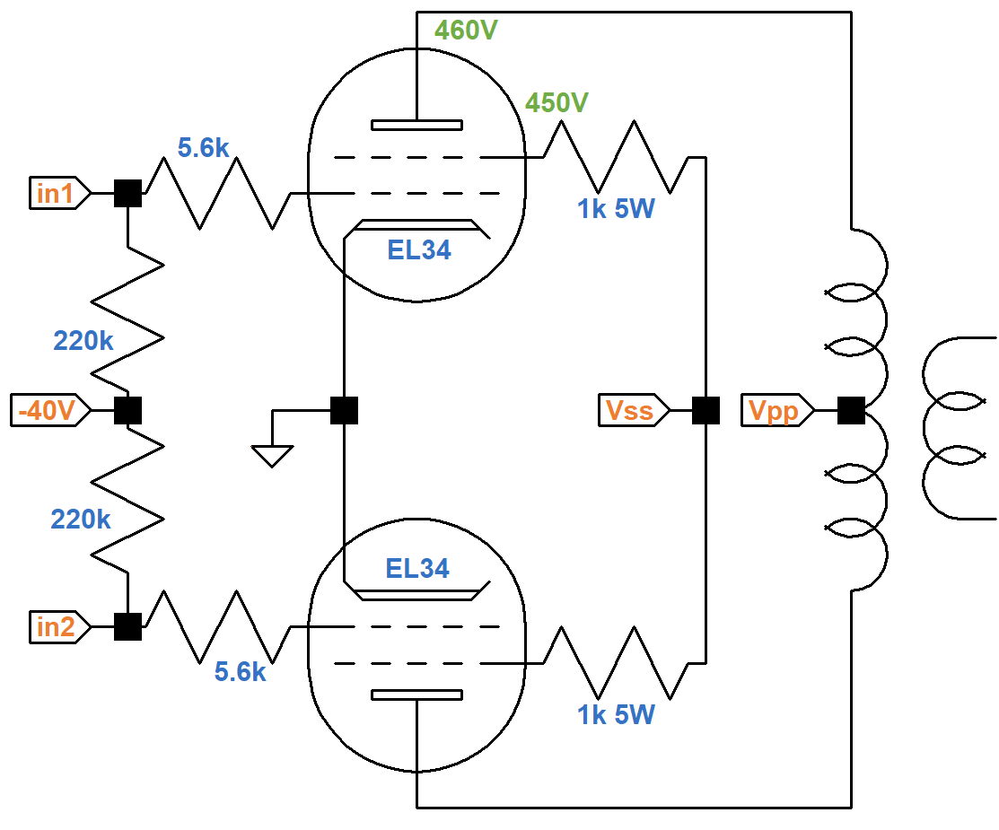 JCM800 Model 2204 power amp schematic