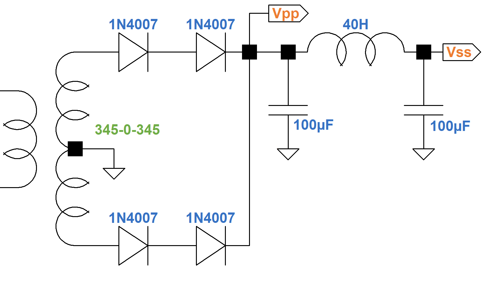 JCM800 Model 2204 power supply schematic