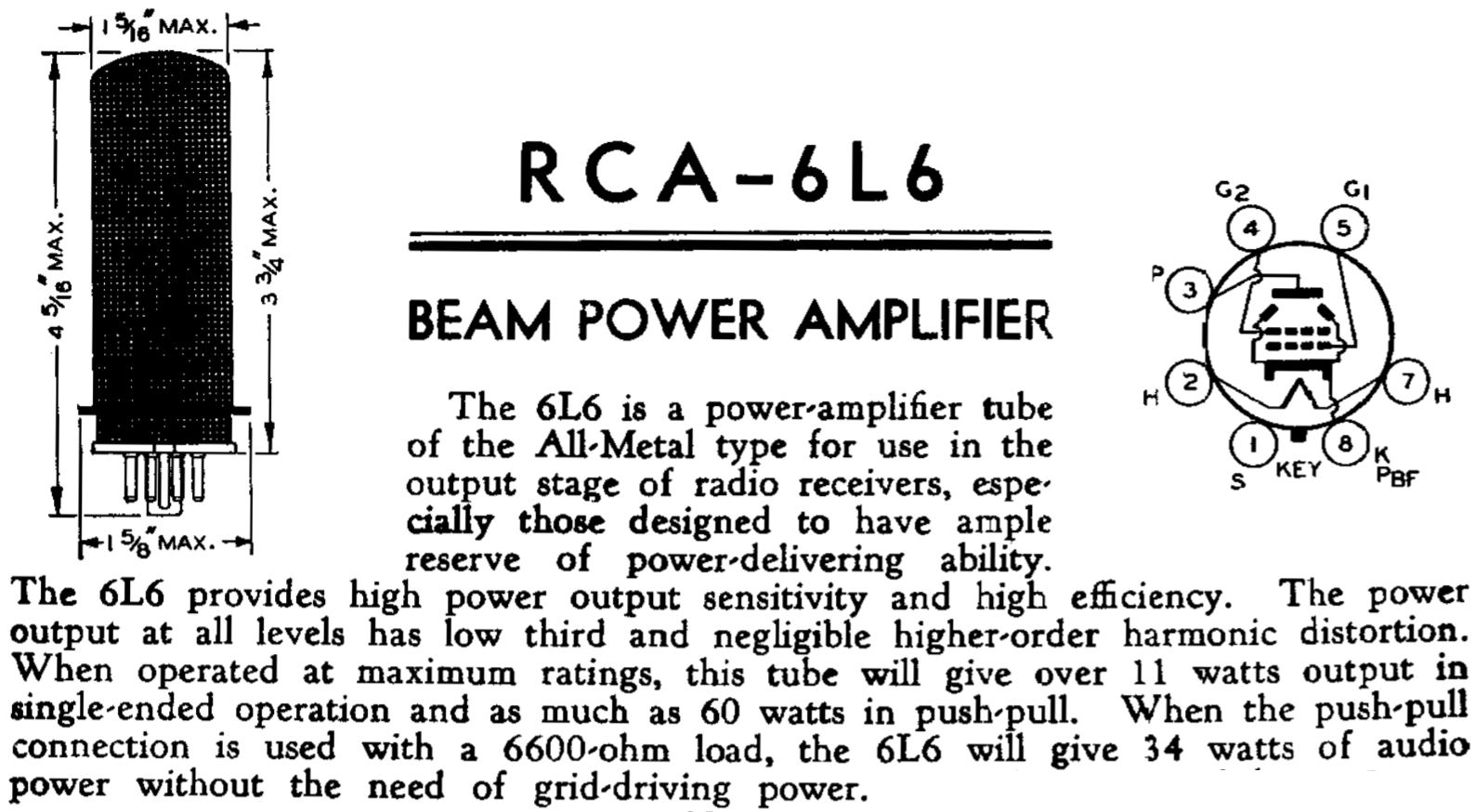 RCA all-metal 6L6