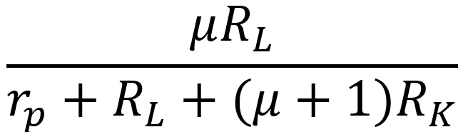 voltage gain for an unbypassed cathode resistor