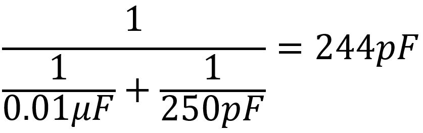 coupling capacitance with the brilliance switch open