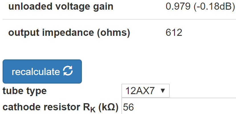 Vox AC30 cathode follower output impedance