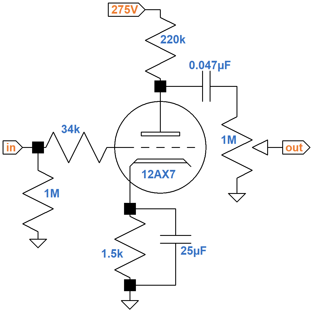 Vox AC30 preamp circuit