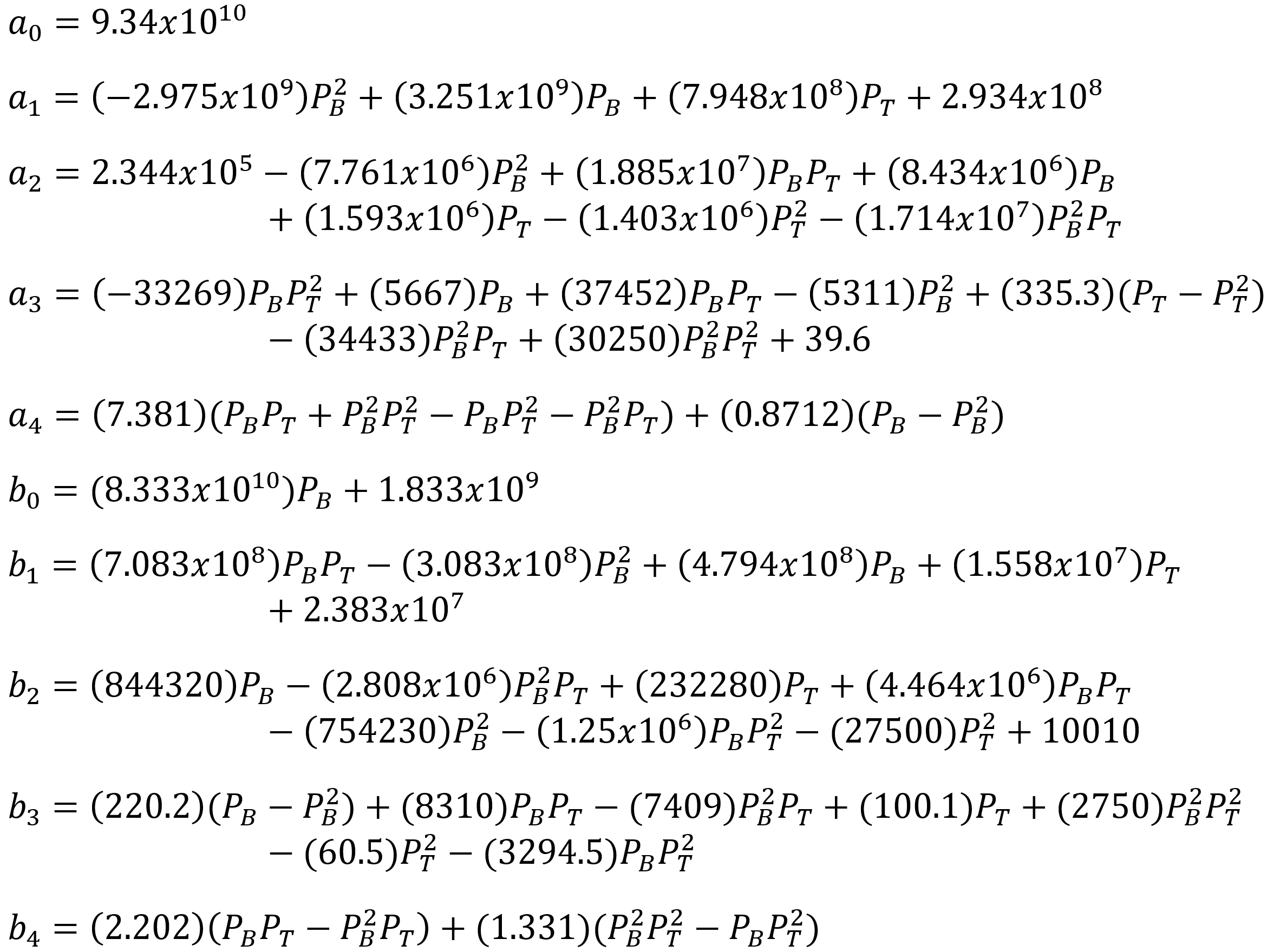 James Tone Stack Frequency Response Coefficients