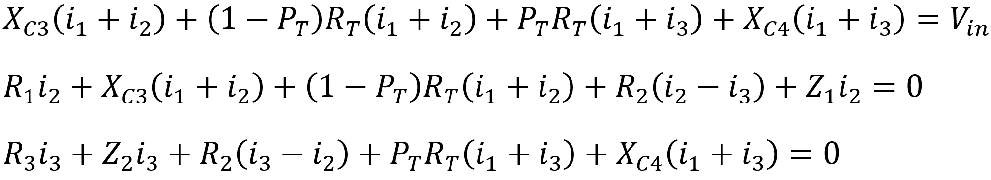 Tone Stack Loop Equations