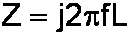 formula for the impedance of an inductor