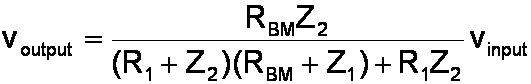 output voltage from Ohm's Law