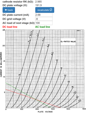 6SN7/12SN7 calculator